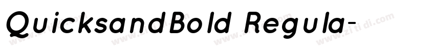 QuicksandBold Regula字体转换